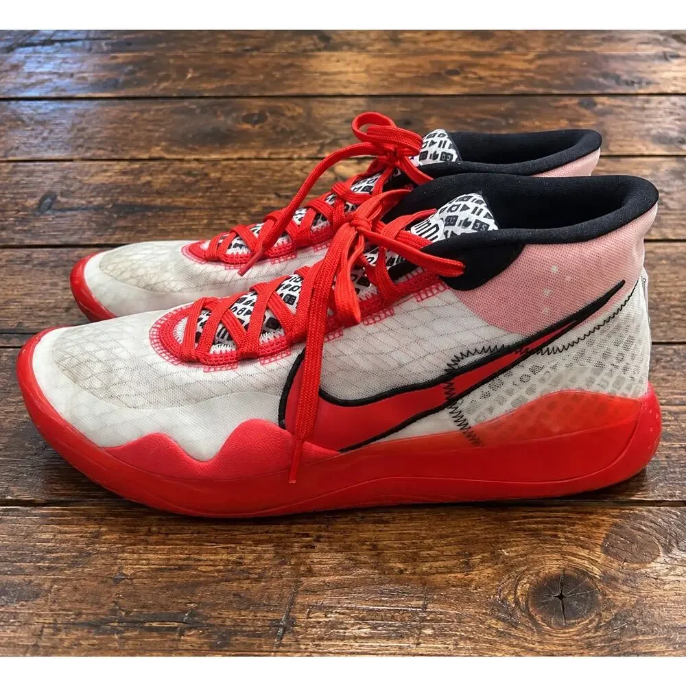 Nike KD 12 YouTube Kevin Durant Men’s Size 12 Red White Black Basketball Shoes